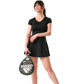 VESTIDO RECORTES NEW C/SHORT PRETO