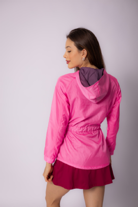 PARKA  CORTA VENTO ALONGADA  ROSA PINK