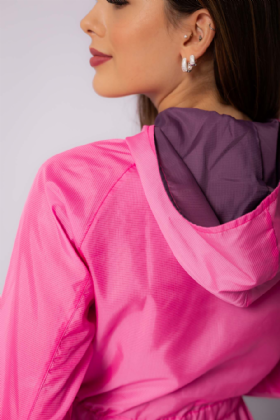 PARKA  CORTA VENTO ALONGADA  ROSA PINK