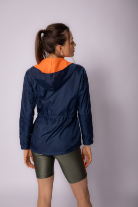 PARKA  CORTA VENTO ALONGADA MARINHO