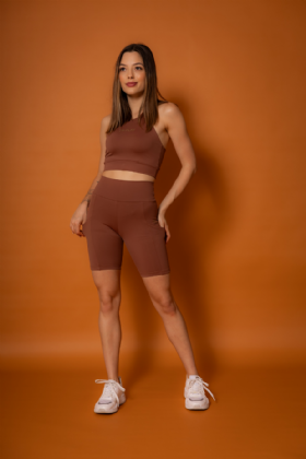 BERMUDA ULTRA COMPRESS MARROM CAFE