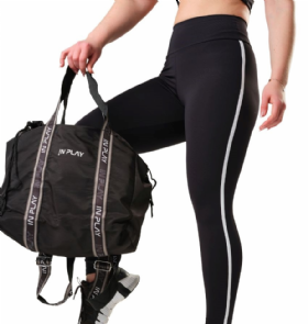 CALA LEGGING LISTRAS PRETA