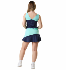 BLUSA RECORTES DECOTE V MARINHO/AZUL ACQUA