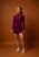 BLUSA MANGA LONGA SLIM BURGANDY